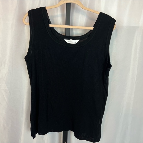 Misook Classic Knit Black Tank Top, size XL